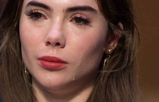 Olympic gymnast McKayla Maroney testifies during a Senate Judiciary hearing about the Inspector General's report on the FBI handling of the Larry...
