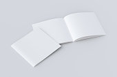 Open and closed  blank booklet