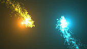 Opening intro. Light, rotation Particles and Shockwave