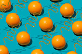 pattern scene oranges with fun orange