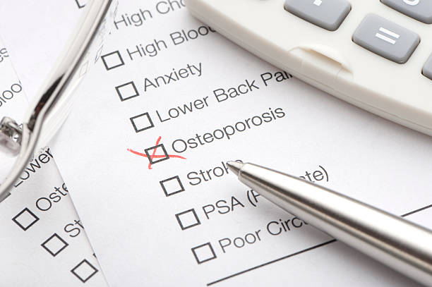 Osteoporosis checked on a medical test