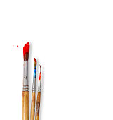 paint brushes isolated on white background