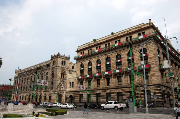 Palacio de Correos de México (Postal Palace of Mexico City) and Banco de México, Eje Central, Centro Histórico, Cuauhtémoc, Mexico City, Mexico