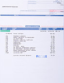 Paper Medical Bill CT Scan Marked "Past Due", Health Care
