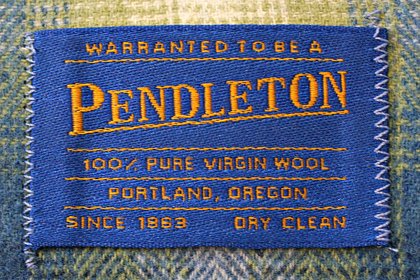 A Pendleton brand label is affixed to a wool blanket, Thursd Pictures ...
