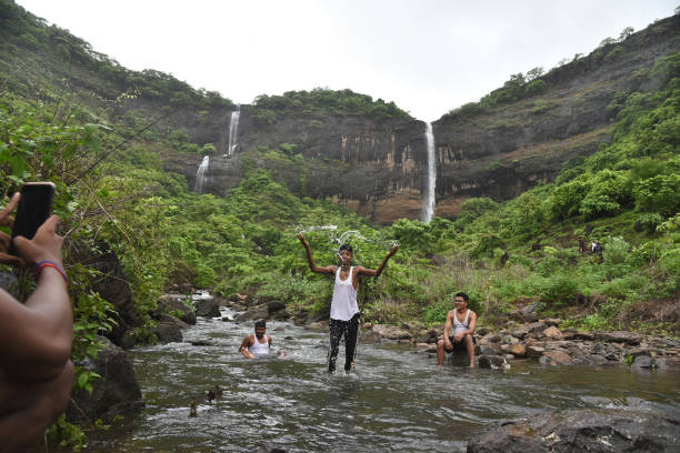 IND: People Flock To Pandavkada Waterfalls In Navi Mumbai