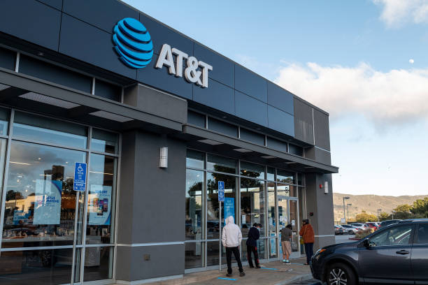 people wait to enter an att store in daly city california us on jan picture