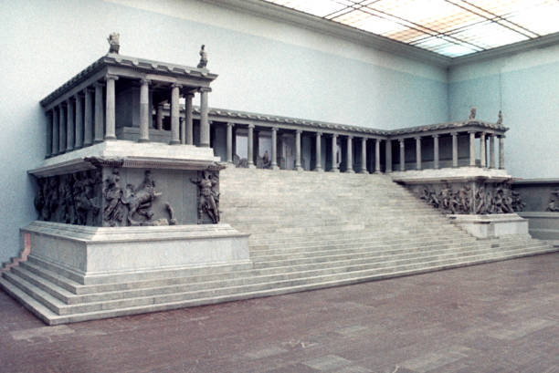 Pergamon Altar, 2nd century BC. Opulent structure originally built in the 2nd century BC in the Ancient Greek city of Pergamon. From the Pergamon...