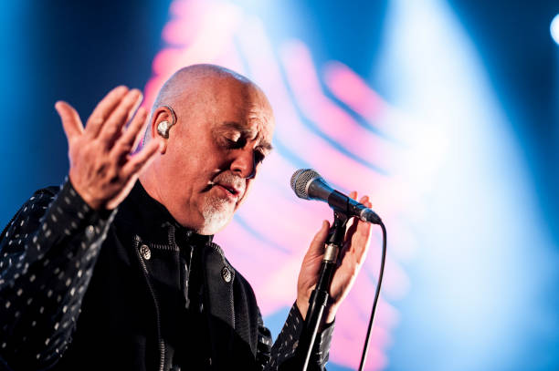 Peter Gabriel performs on stage at the Koenig-Pilsener-Arena on May 03, 2012 in Oberhausen, Germany.