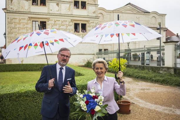 CZE: Czech Prime Minister Petr Fiala Hosts European Commission President Ursula von der Leyen on First Day of EU Presidency