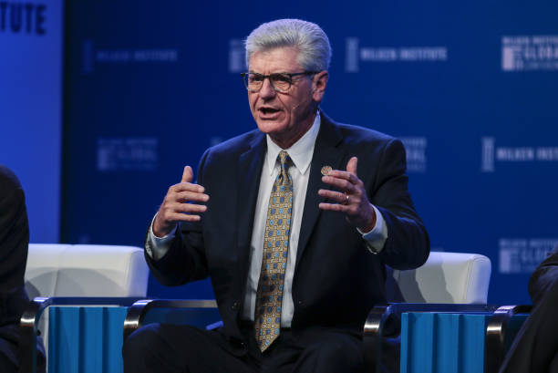 Phil Bryant, governor of Mississippi, speaks during the Milken Institute Global Conference in Beverly Hills, California, U.S., on Monday, April 29,...