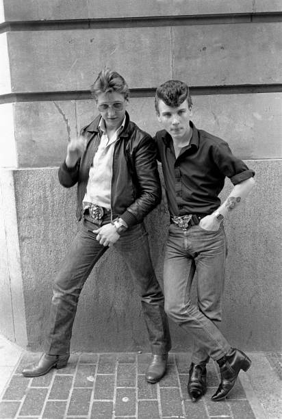 Photo of LEATHER JACKET and 80'S STYLE and ROCKABILLY and STREET STYLE ...