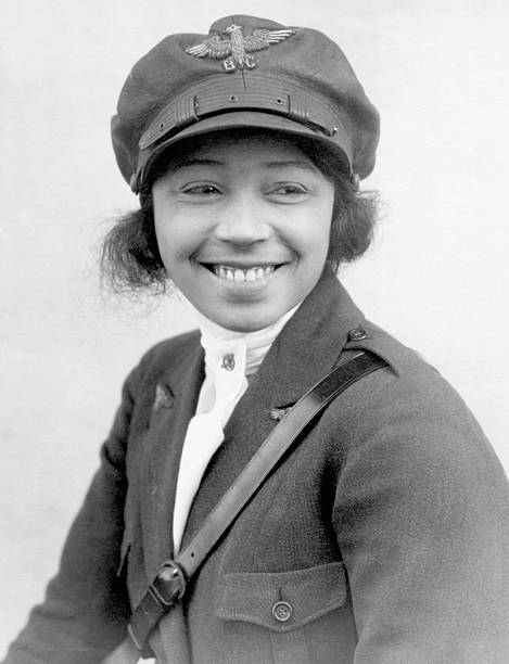 Photographic portrait of Bessie Coleman, first black woman aviatrix. BPA2# 364