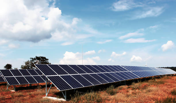photovoltaic solar panels absorb sunlight