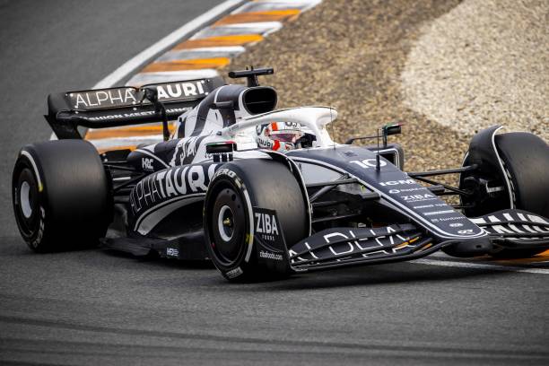 Pierre Gasly driving the AlphaTauri AT03 during the F1 Grand Prix of the Netherlands at Circuit Zandvoort on September 4, 2022 in Zandvoort,...