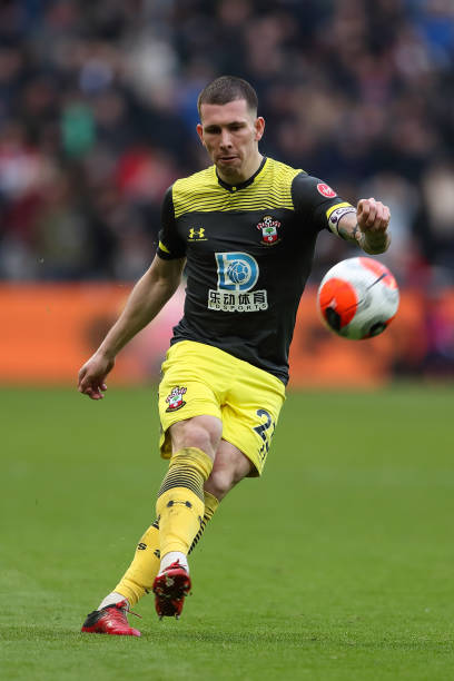 PierreEmile Hojbjerg of Southampton during the Premier League match between West Ham United and Southampton FC at London Stadium on February 29 2020...