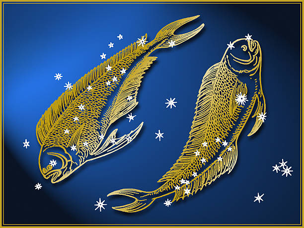 pisces astrological sign - zodiac pisces stock pictures, royalty-free photos & images