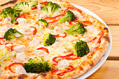 Pizza with broccoli