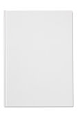 Plain blank white notebook isolated on a white background