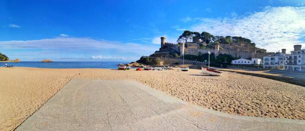 Platja Gran beach in Tossa del Mar, Costa Brava, Catalonia, Spain