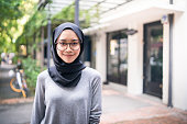 Portrait of a confident Muslim girl