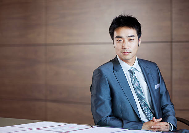 portrait of confident businessman - asian man wearing suit stock pictures, royalty-free photos & images