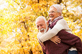 Portrait of laughing senior couple