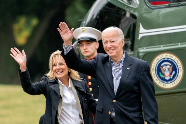 DC: President Biden Departs The White House To Visit Hurricane Recovery Efforts In Florida