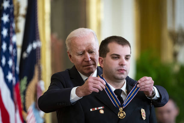 DC: President Biden Awards Public Safety Officer Medals Of Valor
