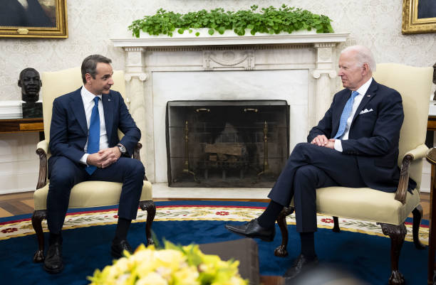 DC: President Biden Hosts Greek Prime Minister Kyriakos Mitsotakis At White House