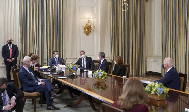 DC: President Biden Meets CEOs To Discuss Build Back Better Agenda
