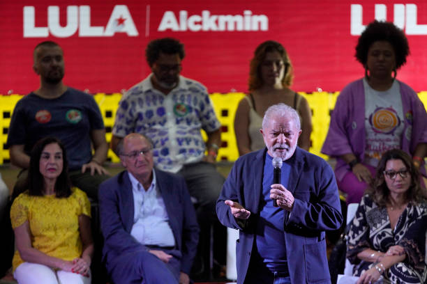 BRA: Lula Da Silva Holds Campaign Rally With Samba Schools