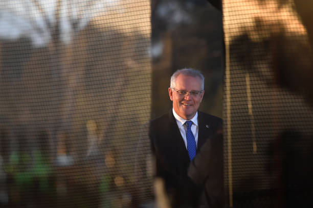 AUS: Prime Minister Scott Morrison Campaigns On Election Day