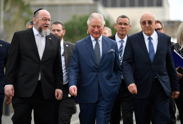 Prince Charles Prince of Wales and Britain's Chief Rabbi Ephraim Mirvis during a tour to the Israel Museum on January 23 2020 in Tel Aviv Israel's Chief Rabbi Ephraim Mirvis during a tour to the Israel Museum on January 23 2020 in Tel Aviv Israel