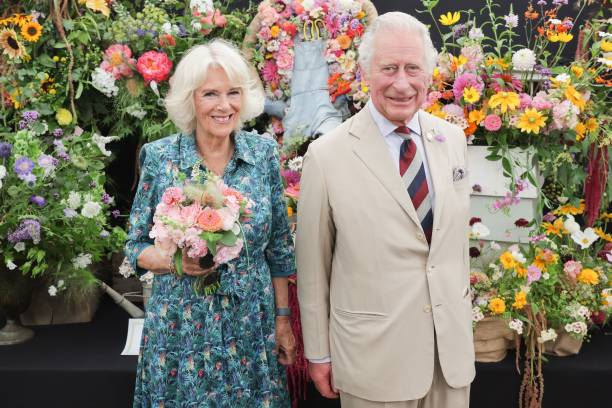GBR: The Prince Of Wales And Duchess Of Cornwall Visit Sandringham Flower Show 2022