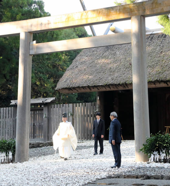 JPN: Prince Hisahito Visits Ise Shrine