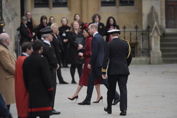 Prince William Duke of Cambridge and Catherine Duchess of Cambridge attend the Commonwealth Day Service 2020 at Westminster Abbey on March 09 2020 in...