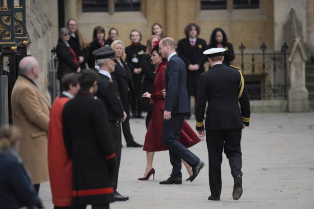 Prince William Duke of Cambridge and Catherine Duchess of Cambridge attend the Commonwealth Day Service 2020 at Westminster Abbey on March 09 2020 in...