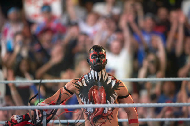 WWE SummerSlam Finn Balor in ring during match at Barclays Center Brooklyn NY CREDIT Rob Tringali