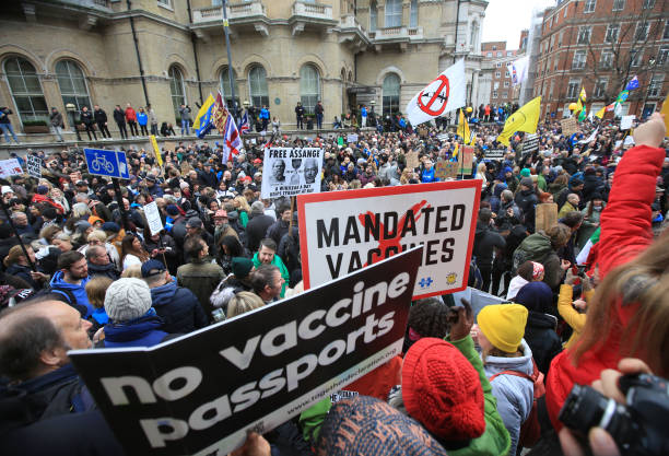 GBR: 'World Wide Rally For Freedom' Anti-Vaccination Protest In London