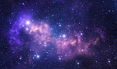 Purple space stars