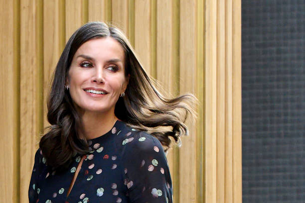 ESP: Queen Letizia Arrives At An Event On World Mental Health Day 2022