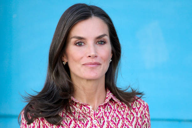 ESP: Queen Letizia Attends A Meeting On Mental Health At UNICEF Headquarters In Madrid