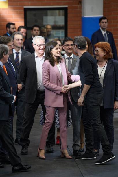 Queen Letizia on her arrival to the 2020 Scientific Research Prize organised by the Princess of Girona Foundation at the Polytechnic University of...