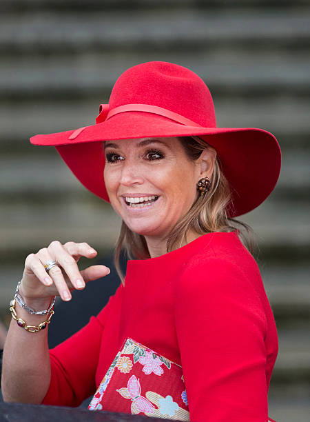 queen-maxima-of-the-netherlands-leaves-after-attending-a-symposium-picture-id457193986