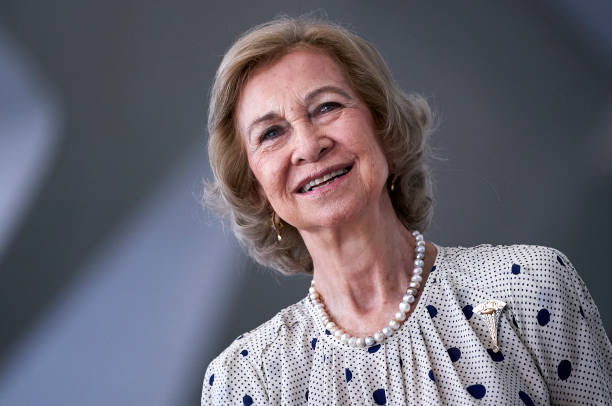 Queen Sofia attends the Acts for the 7th International Congress Of Research And Innovation In Neurodegenerative Diseases at Museo de Las Ciencias...