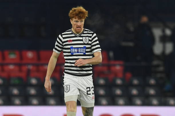 Queens Parks Simon Murray in action during the Scottish Cup second round match between Queens Park and Queen of the South at Hampden Park, on January...
