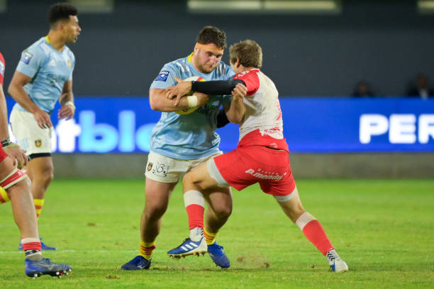 Quentin WALCKER of Perpignan during the Pro D2 match between Perpignan and Biarritz at Stade Aime Giral on April 8, 2021 in Perpignan, France. (Photo by Alexandre Dimou/Icon Sport via Getty Images)