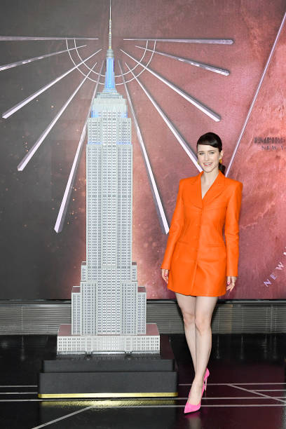 NY: Rachel Brosnahan Lights The Empire State Building In Honor Of Covenant House's 50th Anniversary