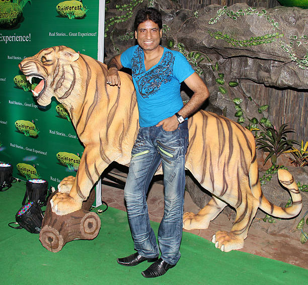 Raju Srivastava during the launch of the restaurant 'Rainforest Restaurant and Bar' at Andheri in Mumbai on June 17,2011.